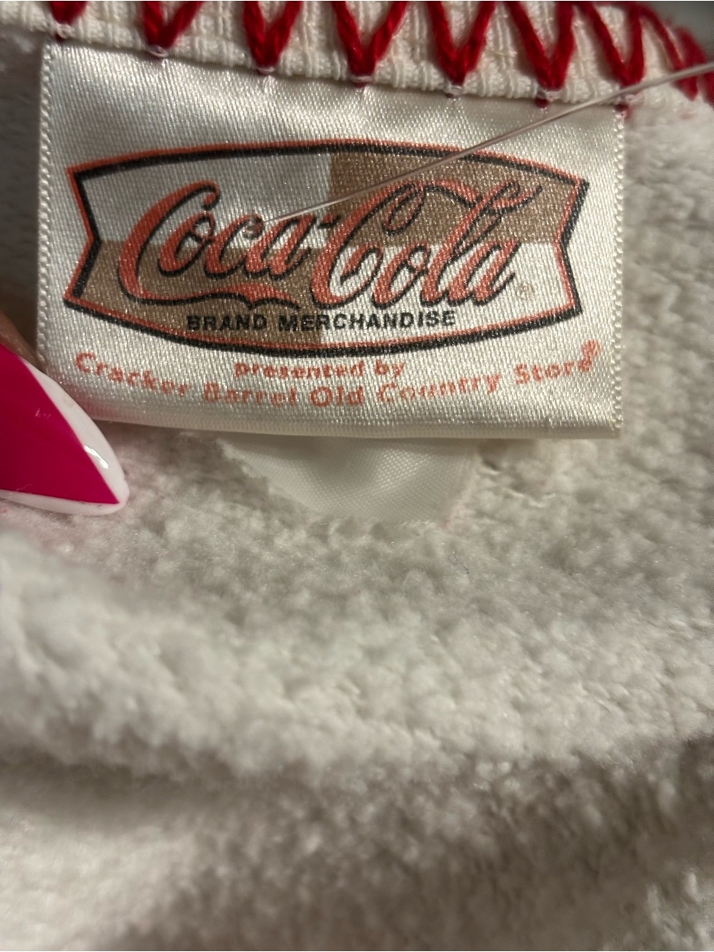 Y2K Vintage Grannycore Coca Cola sweater button down front XL - Picture 6 of 6